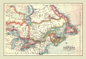 Karta över Dominion of Canada, Eastern Provinces, 1902. av Unbekannt