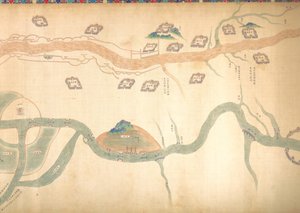 Karta över Canal Grande från Peking till Yangzi-floden, sent 1700-tal eller tidigt 1800-tal. av Unbekannt