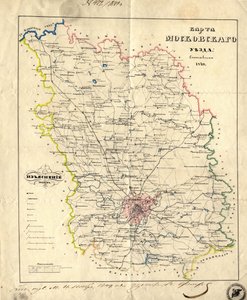 Karta över Moskva-guvernementet, 1849 av Unbekannt