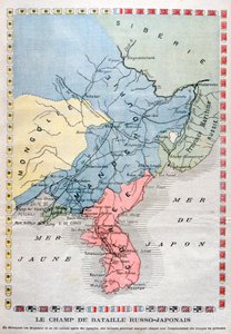 Karta över det rysk-japanska kriget, 1904 av Unbekannt