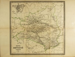 Karta över Vyatka Governorate, ca. 1914 av Unbekannt