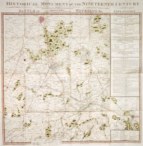 Karta över Waterloo-kampanjen, 1815, Walmer Castle, Kent av Unbekannt