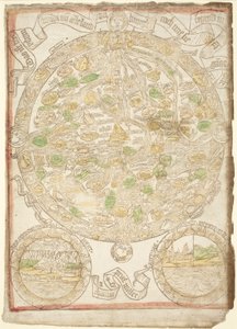 Karta över världen, ca. 1480. av Unbekannt