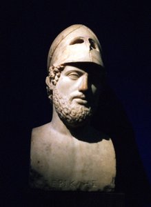 Marmorporträttbyst av Perikles, atensk statsman c490-429 f.Kr., romersk, 2:a århundradet f.Kr. av Unbekannt