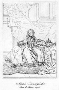 Maria Leszczynska, drottninggemål till Ludvig XV av Frankrike, c1600-talet av Unbekannt