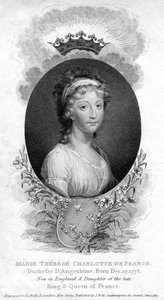 Marie-Therese-Charlotte de Bourbon, hertiginna av Angouleme och Dauphine av Frankrike, 1811 av Unbekannt