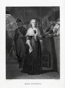 Marie Antoinette lämnar konventet efter domen, 1882 av Unbekannt