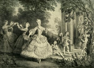 Marie Sallé dansar, 1732, 1908. av Unbekannt