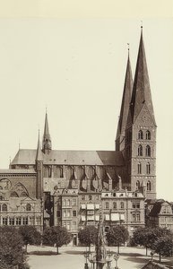 Marienkirche i Lübeck. Omkring 1900 av Unbekannt