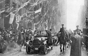 Marskalk Joffre och Viviani anländer till New York, första världskriget, 9 maj 1917 av Unbekannt