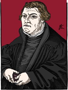 Martin Luther, tysk protestantisk reformator, 1546 av Unbekannt