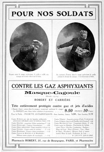 Gasmaskreklam, 1915 av Unbekannt