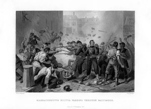 Massachusetts milis passerade Baltimore, 1861 1862-1867 av Unbekannt