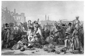 Massaker i Cawnpore, 1857, c1860 av Unbekannt