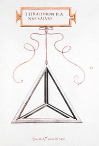 Matematiska ritningar Da VinciÕs Tetrahedron av Unbekannt