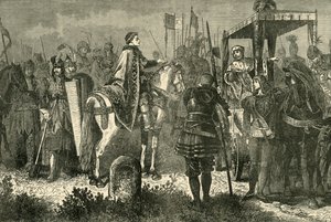 Matthias Corvinus och George Podiebrad i lägret före Spielberg, 1890. av Unbekannt