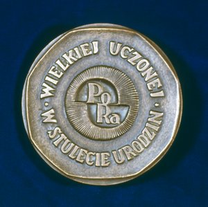 Medalj till minne av Marie Sklodowska Curie, polskfödd fransk fysiker, 1967 av Unbekannt
