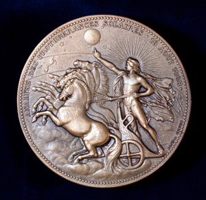 Medalj till minne av Pierre Janssen och Norman Lockyer, franska och engelska astronomer, 1868 av Unbekannt