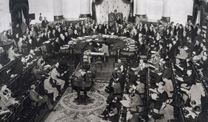 Möte för SDN eller Nationernas Förbund den 10/06/1929 i senatspalatset i Madrid, Spanien av Unbekannt
