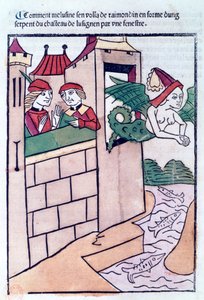 Melusine flyger bort, 1478 av Unbekannt