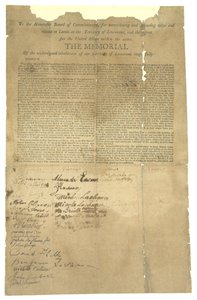 Minnesmärke till den ärade kommissionärsstyrelsen för justering av markanspråk i territoriet Louisiana, 1803-1815 av Unbekannt