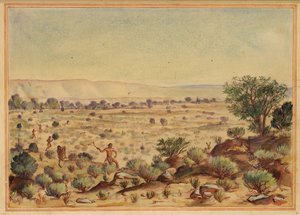 Män som jagar kaniner, 1900-talet. av Unbekannt