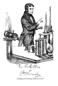 Michael Faraday föreläser vid Royal Institution, London, c1835 av Unbekannt