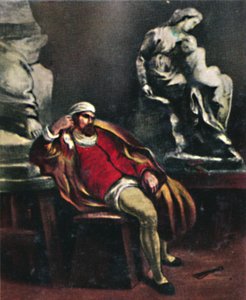 Michelangelo 1475-1564. - Målning av Delacroix, 1934. av Unbekannt