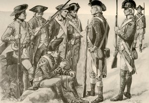Militära uniformer i Amerika, c1770, 1937. av Unbekannt