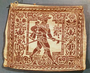 Militär brevbärares brevsäck under trettioåriga kriget (1618-48) (textil) av Unbekannt