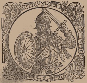Mindaugas, kung av Litauen Från: Sarmatiae Europeae descriprio... av A. Guagnini, 1578 av Unbekannt