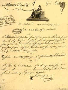 Ministerorder angående...a...sabel för förste konsuln, 10 oktober 1801, 1921. av Unbekannt