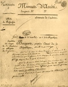 Ministerorder i ämnet La Tour dAuvergne, 15 juli 1803, 1921. av Unbekannt