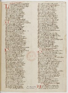 Menagier av Paris, en manuskriptsida, 1393 av Unbekannt