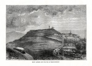 Mont Auxois och statyn av Vercingetorix, Frankrike, 1879 av Unbekannt