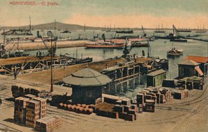 Montevideo - Hamnen, c1900 av Unbekannt