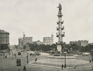 Monument till Wilhelm von Tegetthoff på Praterstern, Wien, Österrike, 1895. av Unbekannt
