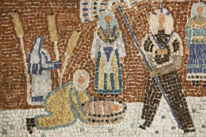 Mosaik som visar Moses räddning, Jerusalem, Israel av Unbekannt