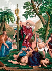 Moses och den frälse ormen, c1860 av Unbekannt