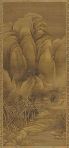Bergshamlet efter Snow, Ming eller Qing dynastin, 1600-talet. av Unbekannt