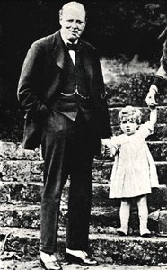 Herr Churchill med sin dotter, 1924, 1945. av Unbekannt