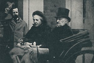 Herr och fru Gladstone körde genom Glasgow vid det allmänna valet 1892, 1900 av Unbekannt