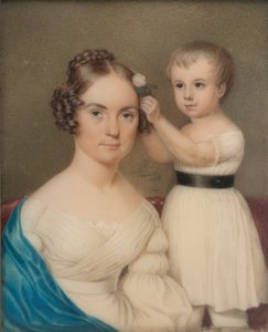 Mrs. William Gordon Ver Planck och hennes son Samuel Hopkins Ver Planck, ca. 1828. av Unbekannt