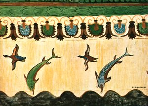 Muralfris i lejoninnornas grav Tomba delle Leonesse, Tarquinia, Italien, 1928. av Unbekannt