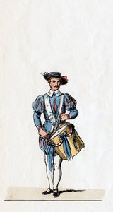 Musiker, kostymdesign för Shakespeares pjäs, Henry VIII, 1800-talet av Unbekannt