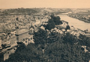 Namur. Utsikt över staden och sammanflödet av Sambre och Meuse, c1900 av Unbekannt