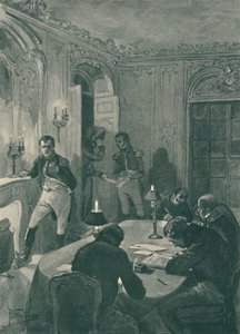 Napoleon dikterar till sina sekreterare, 1896 av Unbekannt