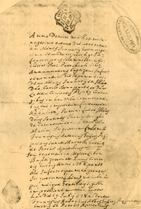 Napoleons födelseattest, 21 juli 1771, 1921. av Unbekannt