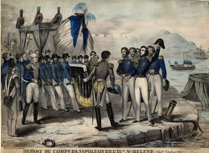 Napoleons följe före avresan till St. Helena, ca. 1840 av Unbekannt