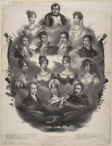 Napoléon I. Bonaparte och hans familj, 1832 av Unbekannt